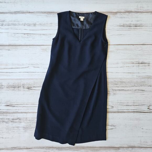 J. Crew Factory Navy Blue Sheath Dress sz 00 - Picture 1 of 5